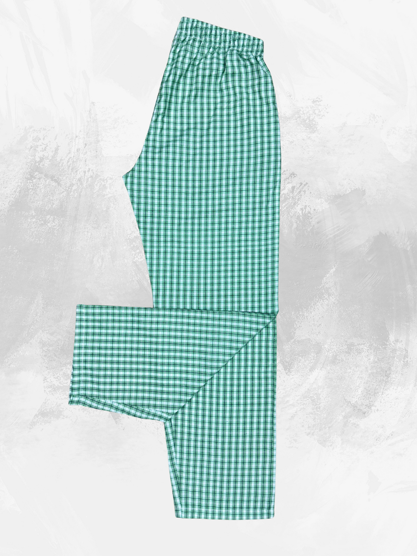 Men's Premium quality lounge wear trousers (Green & White)