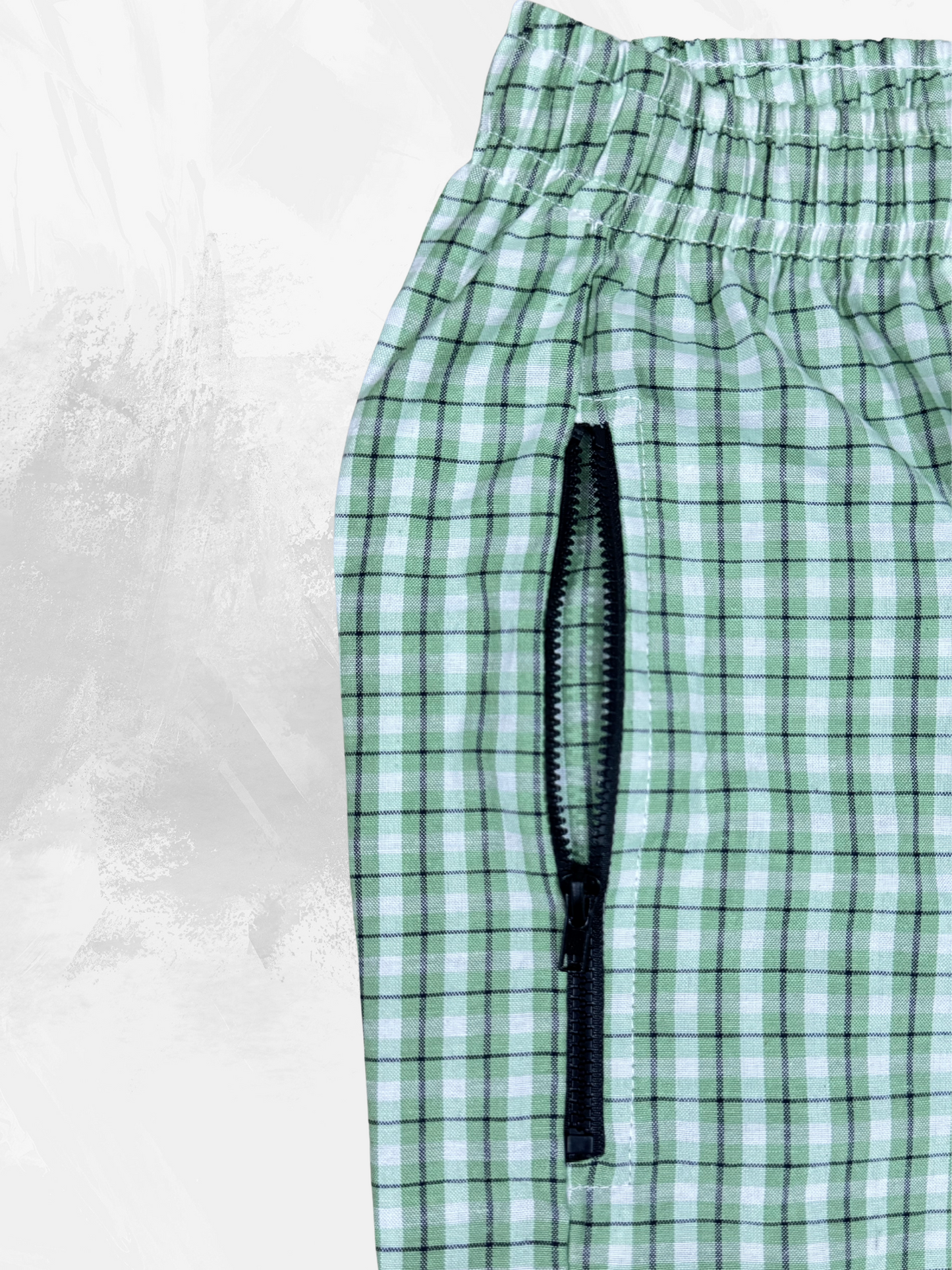 Men's Premium quality lounge wear trousers (Green & White)