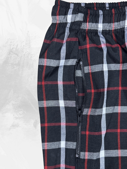 Men's Premium quality lounge wear trousers (Black, Red & White)