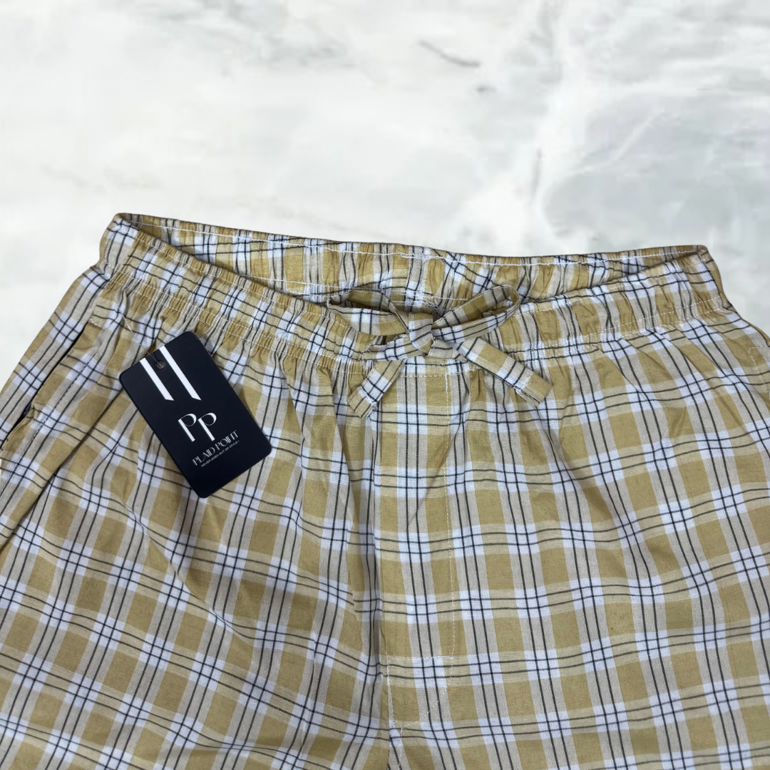 Premium Cotton Check Pants for Women – Relaxed Fit