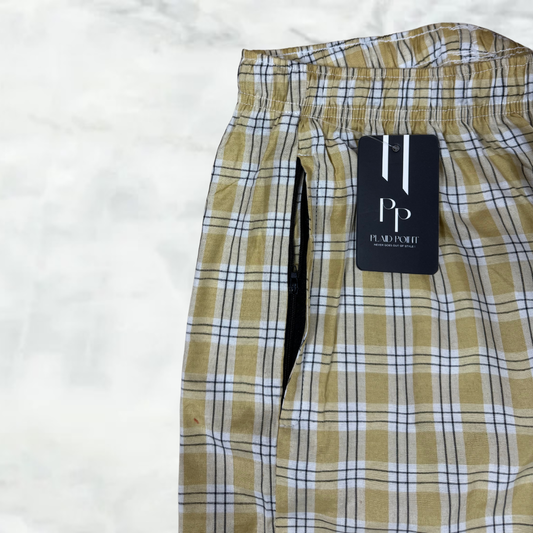 Premium Cotton Check Pants for Women – Relaxed Fit