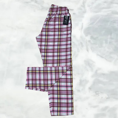 Women’s Soft Cotton Check Pants – Combo Pack of 3