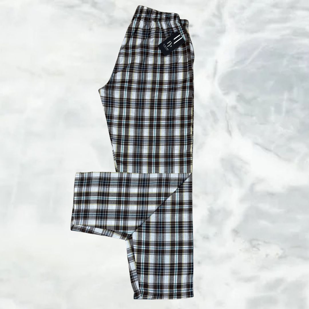 Premium Men’s Home Wear Pants – Check Design (Pack of 3)