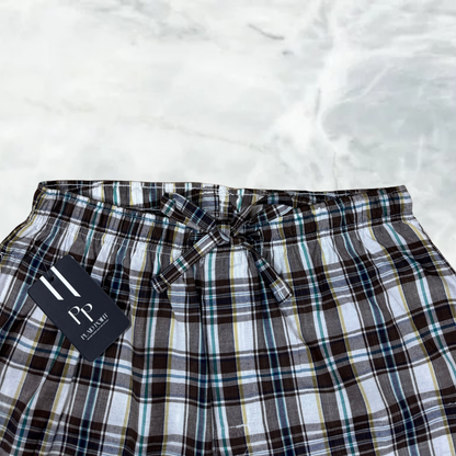 Relaxed Fit Men’s Check Pants for Daily Use